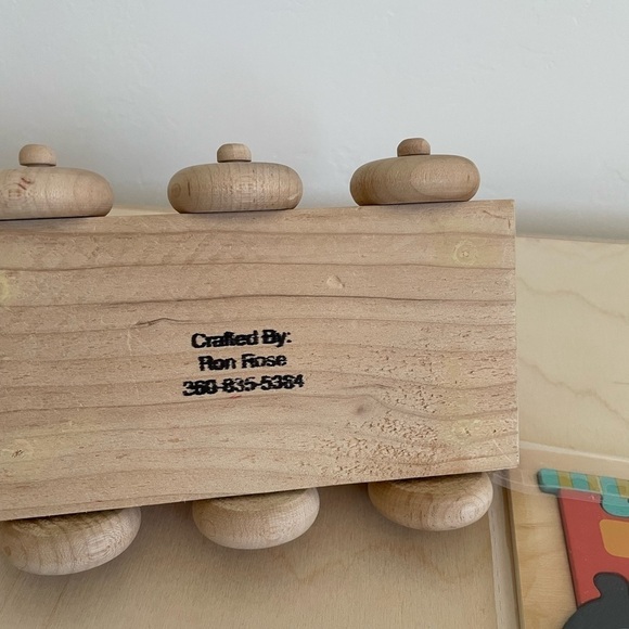 Handmade Wooden vehicle Toy Child Montessori and new tractor puzzle - Picture 5 of 7